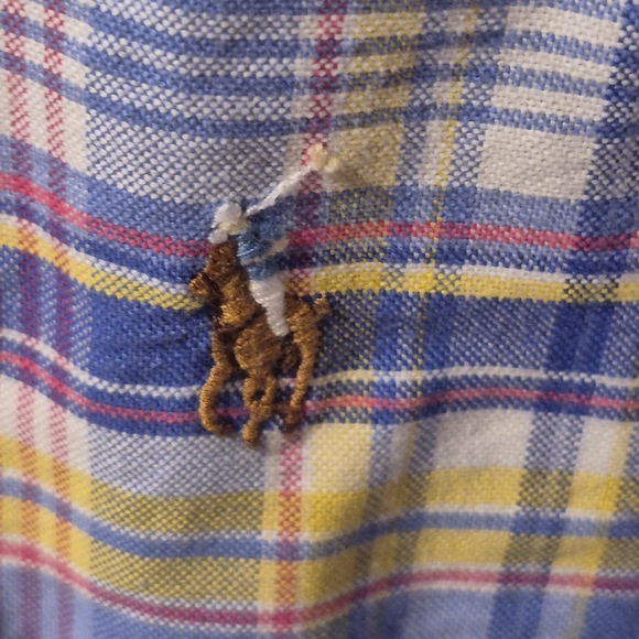 Classy Ralph Lauren Men's Blue Plaid Shirt Size Large - Picture 2 of 7